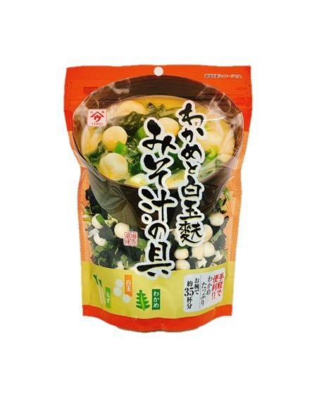 わかめと白玉麩みそ汁の具